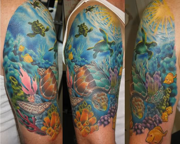 50 Unique Coral Reef Tattoo Designs for Men [2024 Guide] | Sea tattoo sleeve,  Ocean sleeve tattoos, Ocean tattoos