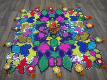 Colorful Diwali Rangoli Design