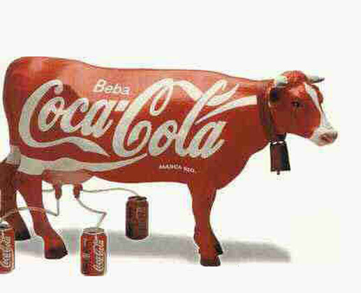 Cow Giving Milk Cola Funny Coca Cola Advertisement