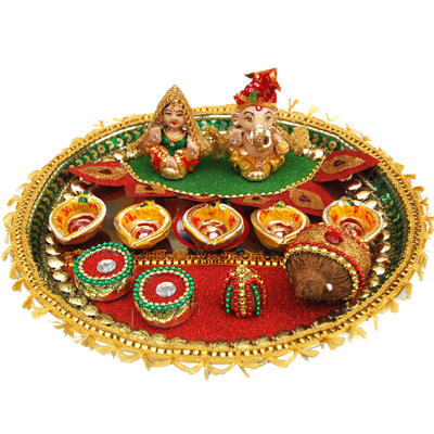 Diwali Puja Thali Decoration