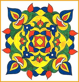 Diwali Rangoli Dot Patterns Design