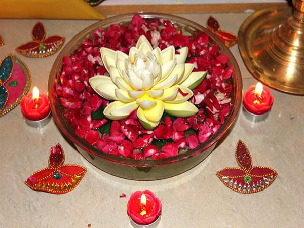 Flowers Decoration For Diwali Puja