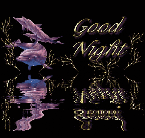 Good Night Water Reflection Animated Picture
