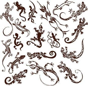 Hawaiian Lizard Tattoo Designs for girls