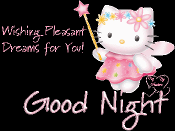 Hello Kitty Wishes You Pleasant Dreams Good Night