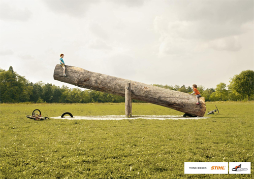 Kids On Seesaw Funny Creative Advertisement
