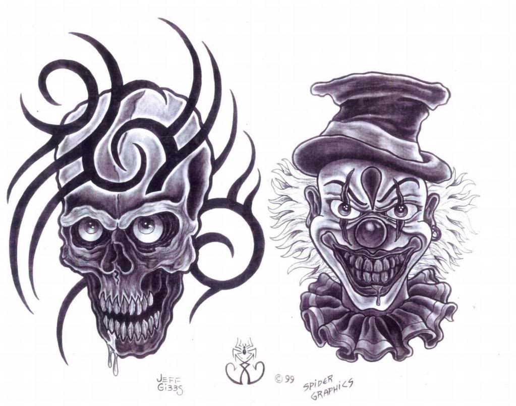 Killer Clown Tattoo Design Ideas