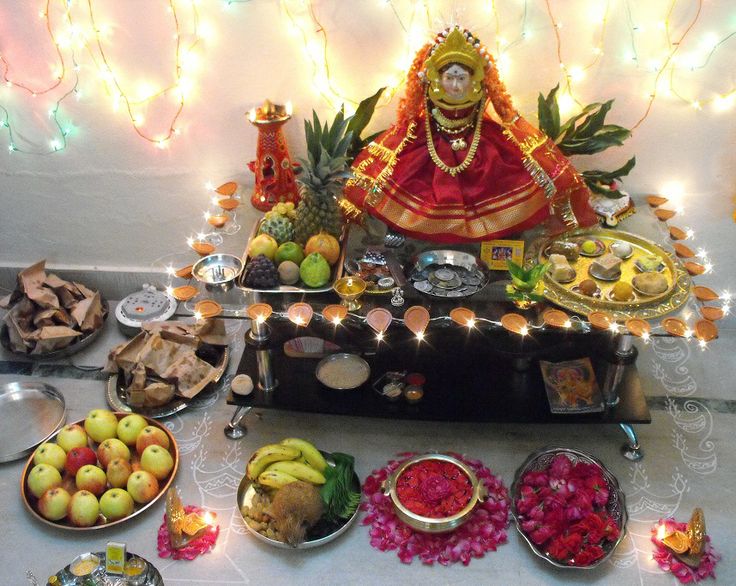 Lakshmi Puja Diwali Decoration Picture