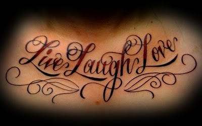 Live Laugh Love Tattoo Design Idea