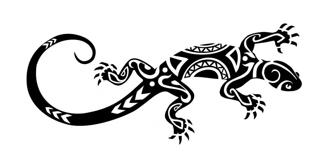Maori Lizard Tattoo Design