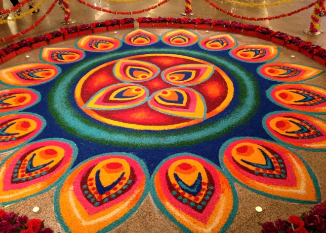 Multi Color Beautiful Rangoli Design For Diwali