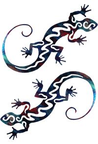 Polynesian Lizards Tattoo Design