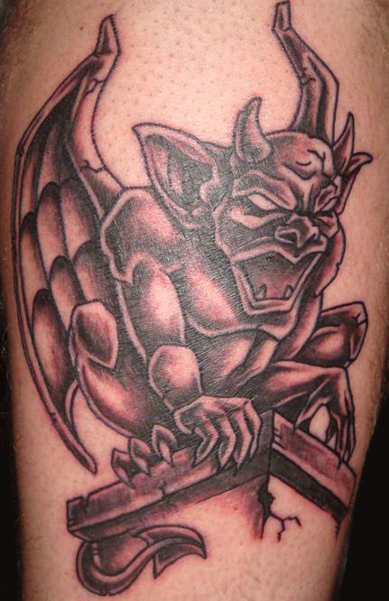 Red Gargoyle Tattoo Picture For Guys
