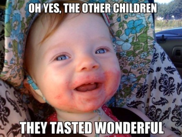 They Tasted Wonderful Funny Baby Meme