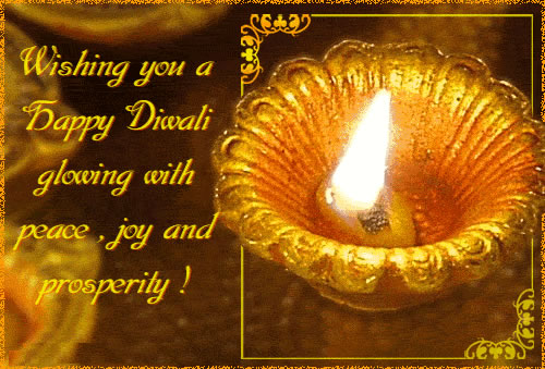 Wishing You A Happy Diwali Glowing With Peace, Joy And Prosperity