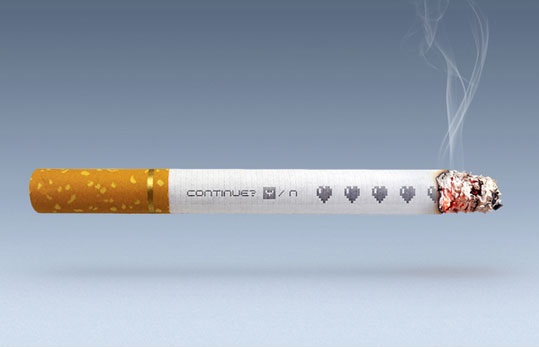 Anti Smoking Cigarette With Hearts Funny Advertisement
