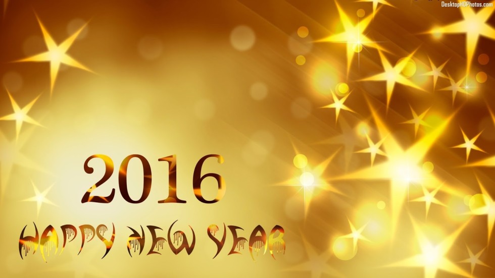 2016 Happy New Year Greeting Card