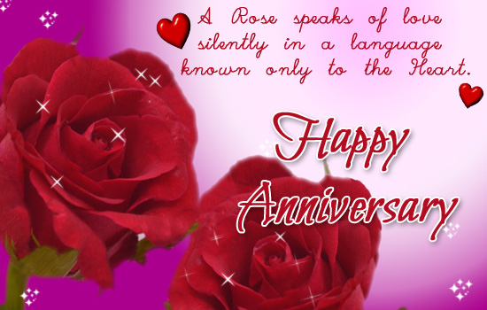 A Rose Speaks Of Love Silently In A Language Known Only To The Heart Happy Anniversary