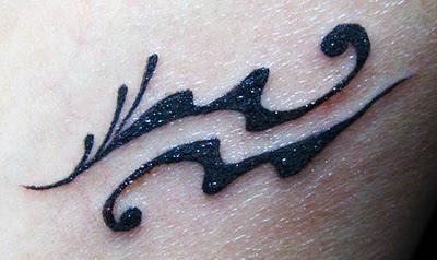 Aquarius Tattoo Closeup Image