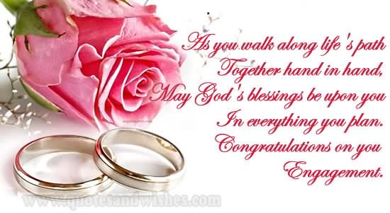 As You Walk Along Life's Path Together Hand In Hand Congratulations On You Engagement
