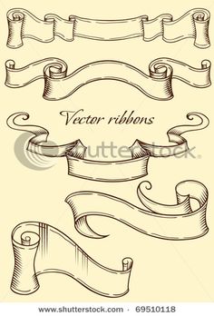 Banner Tattoo Designs Vector