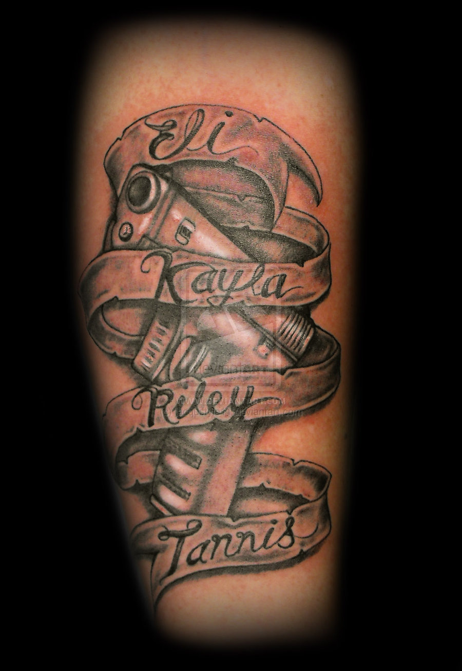 Banner With Gun Tattoo by Jacqustyle
