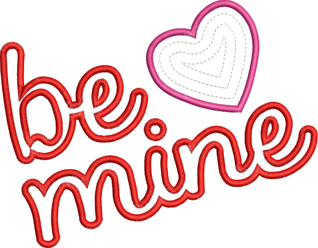 Be Mine Embroidery Design Picture