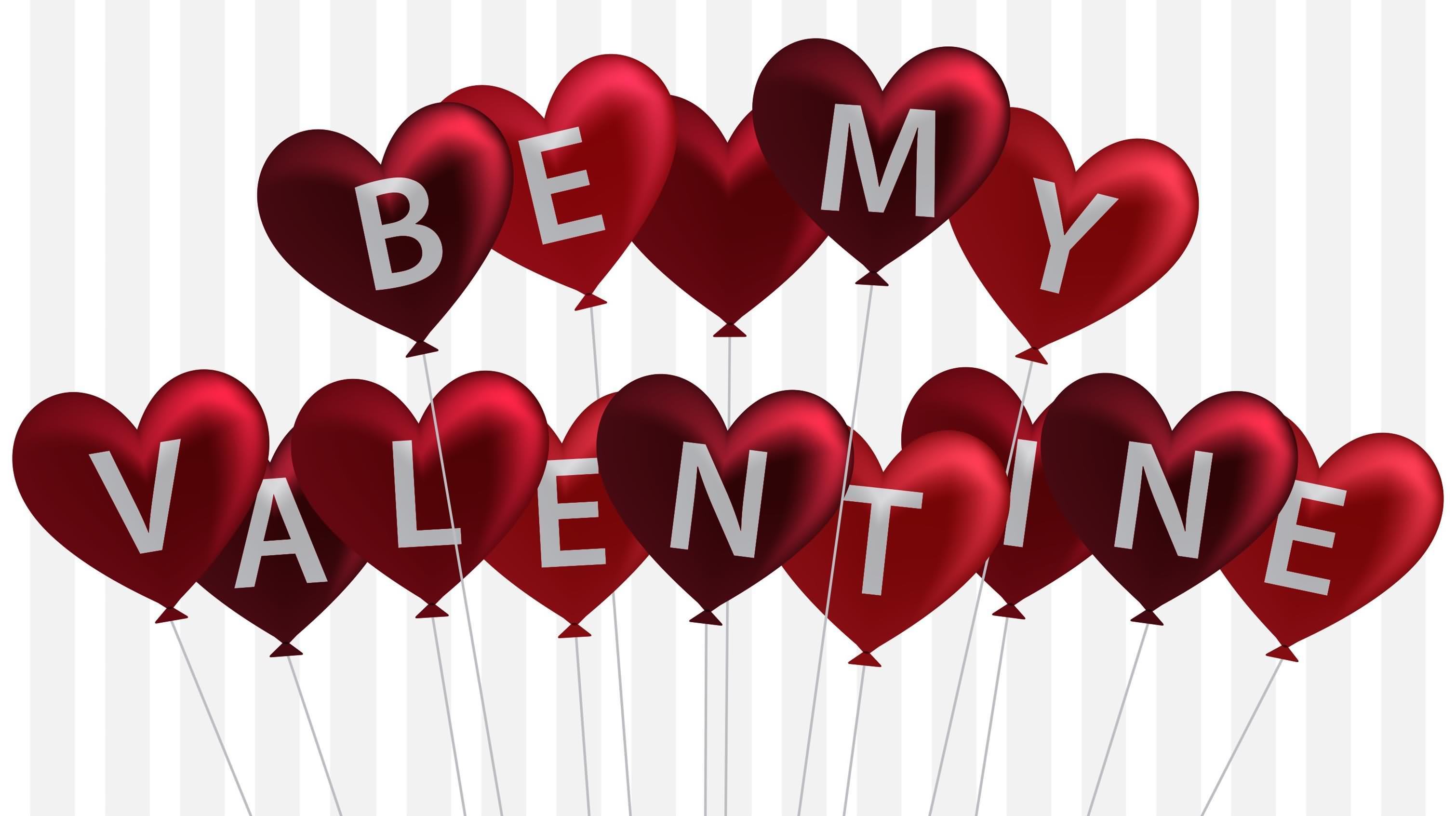 Be My Valentine Heart Balloons Picture
