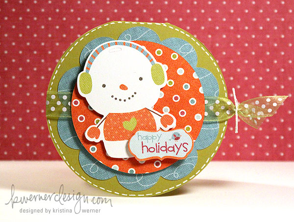 Beautiful Snowman Design Happy Holidays Greeting Card
