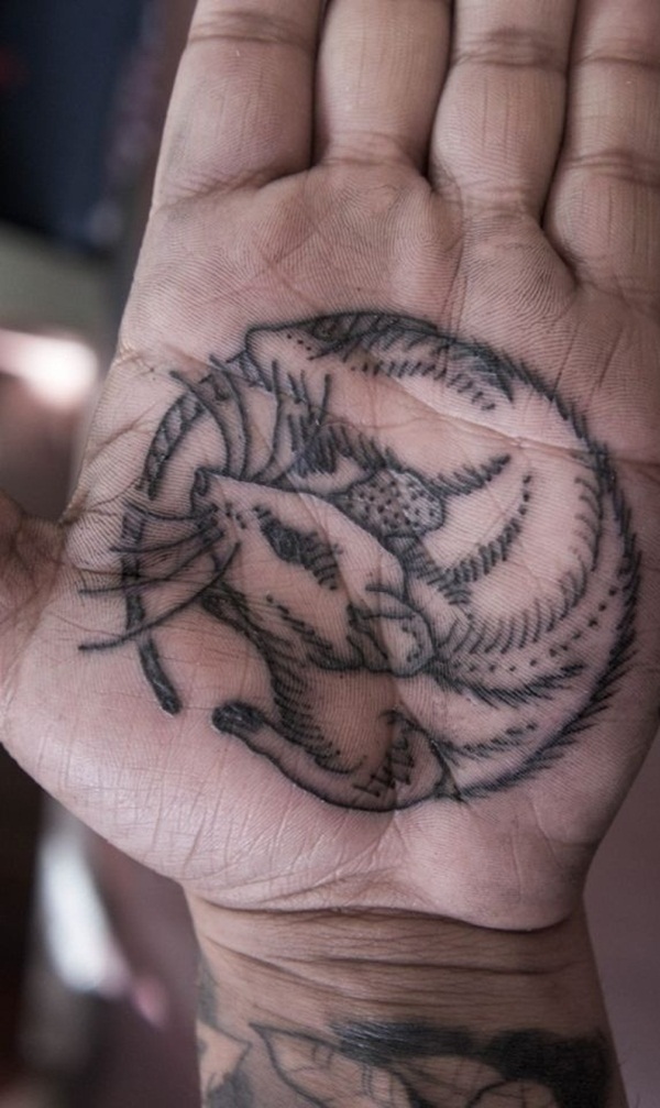 Black Rat Tattoo On Hand