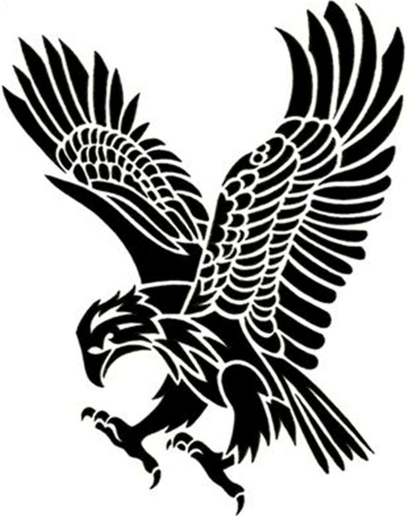Black Tribal Flying Eagle Tattoo Design By Jonathan Harris