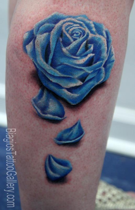Blue Rose With Petal By Adam Ray