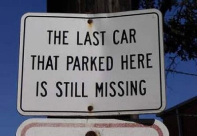 Car Parking Funny Sign Board