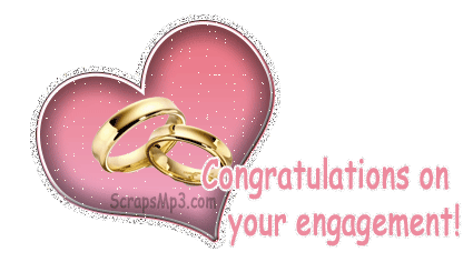 Congratulations On Your Engagement Heart Glitter