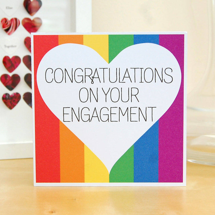 Congratulations On Your Engagement Heart Greeting Card