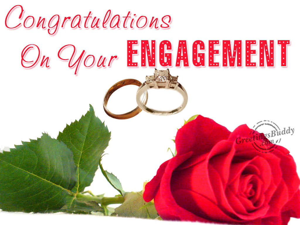 Congratulations On Your Engagement Rose Bud Picture