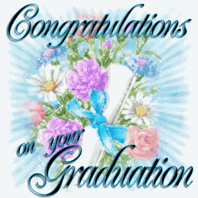 Congratulations On Your Graduation Glitter Flowers Picture