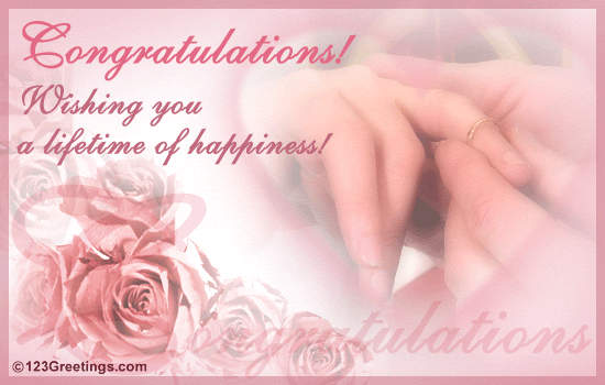 Congratulations Wishing You A Lifetime Of Happiness