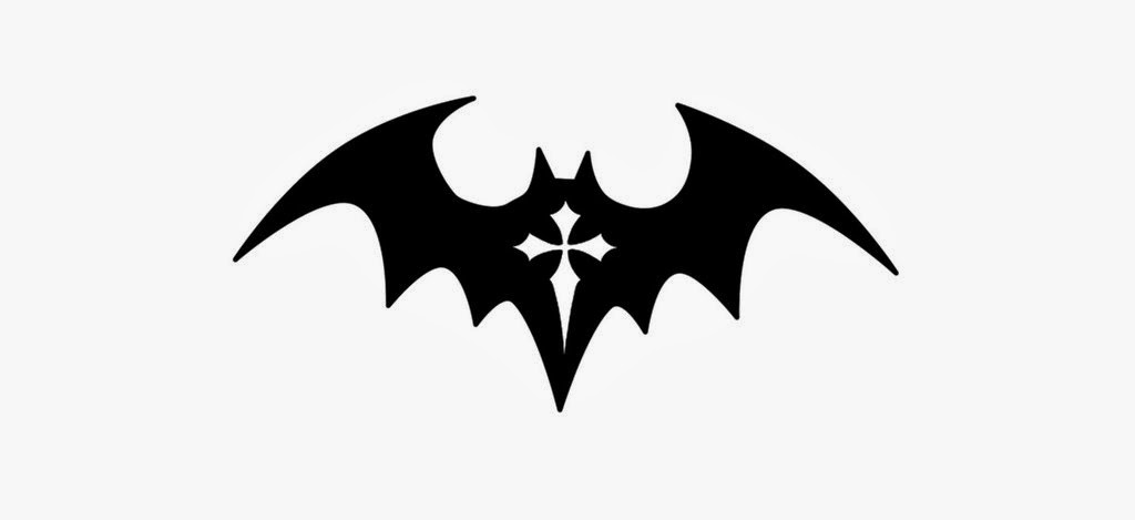 Cross In Black Bat Tattoo Stencil By Emma XD