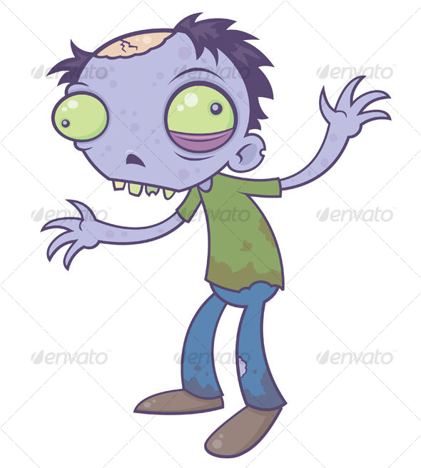 Dancing Zombie Funny Clipart