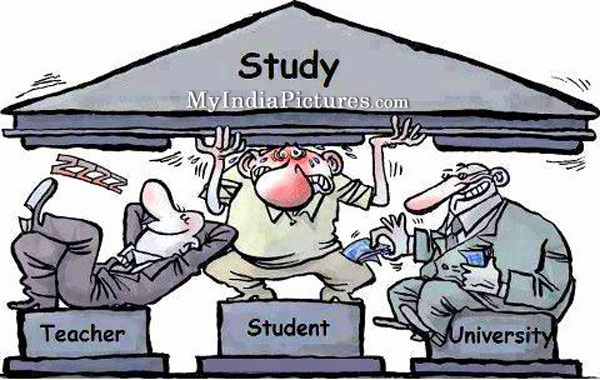 Education System In India Funny Cartoon