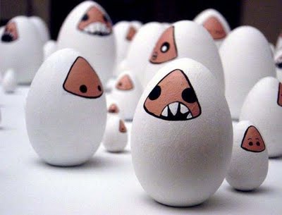 Eggs Looks As Penguin Funny Picture