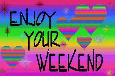 Enjoy Your Weekend Colorful Glitter Picture