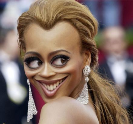 Female Celebrity Weird Face Funny Photoshopped Image