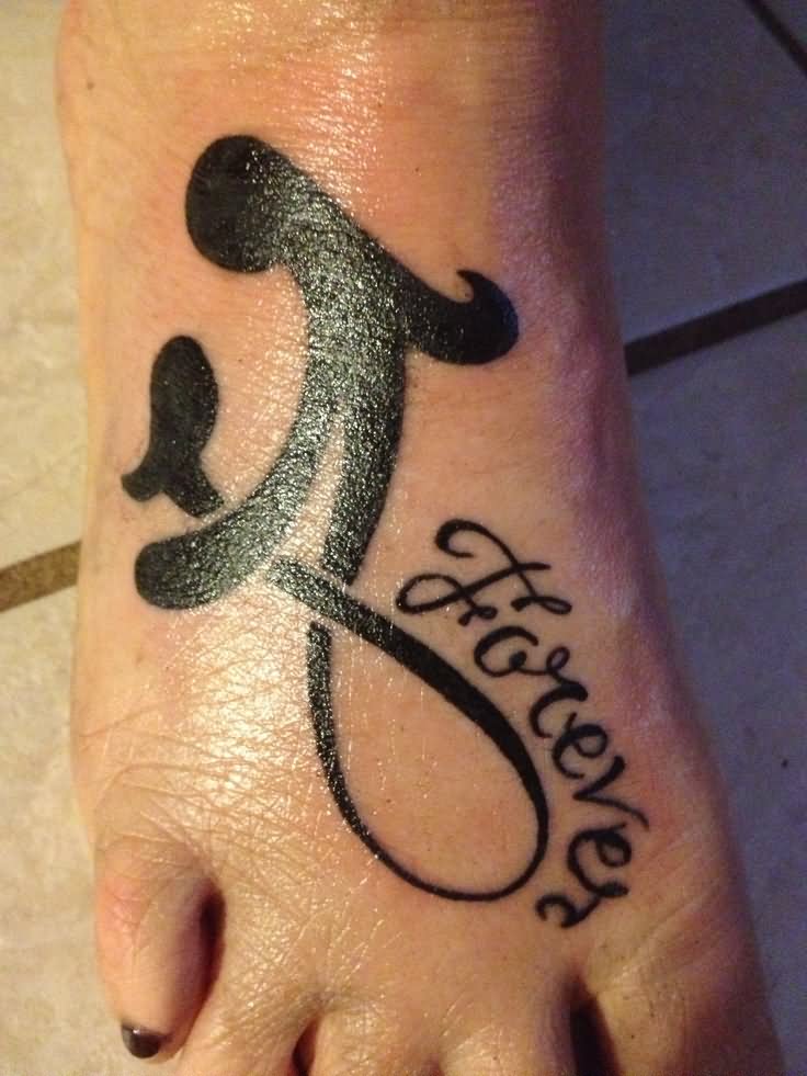 Forever Daughter And Mother Tattoo On Foot