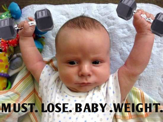 Funny Baby Weight Heavy Exercise Picture