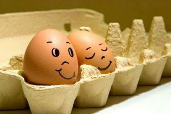 Funny Egg Couple Smile And Sleep