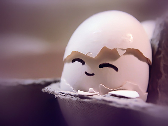 Funny Egg With Smiley Face