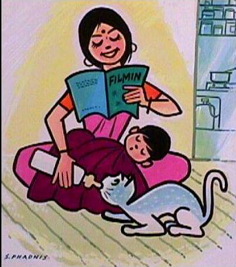 Funny Mother And Son Indian Cartoon