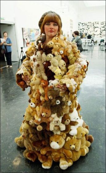 Girl In Teddy Bear Funny Dress